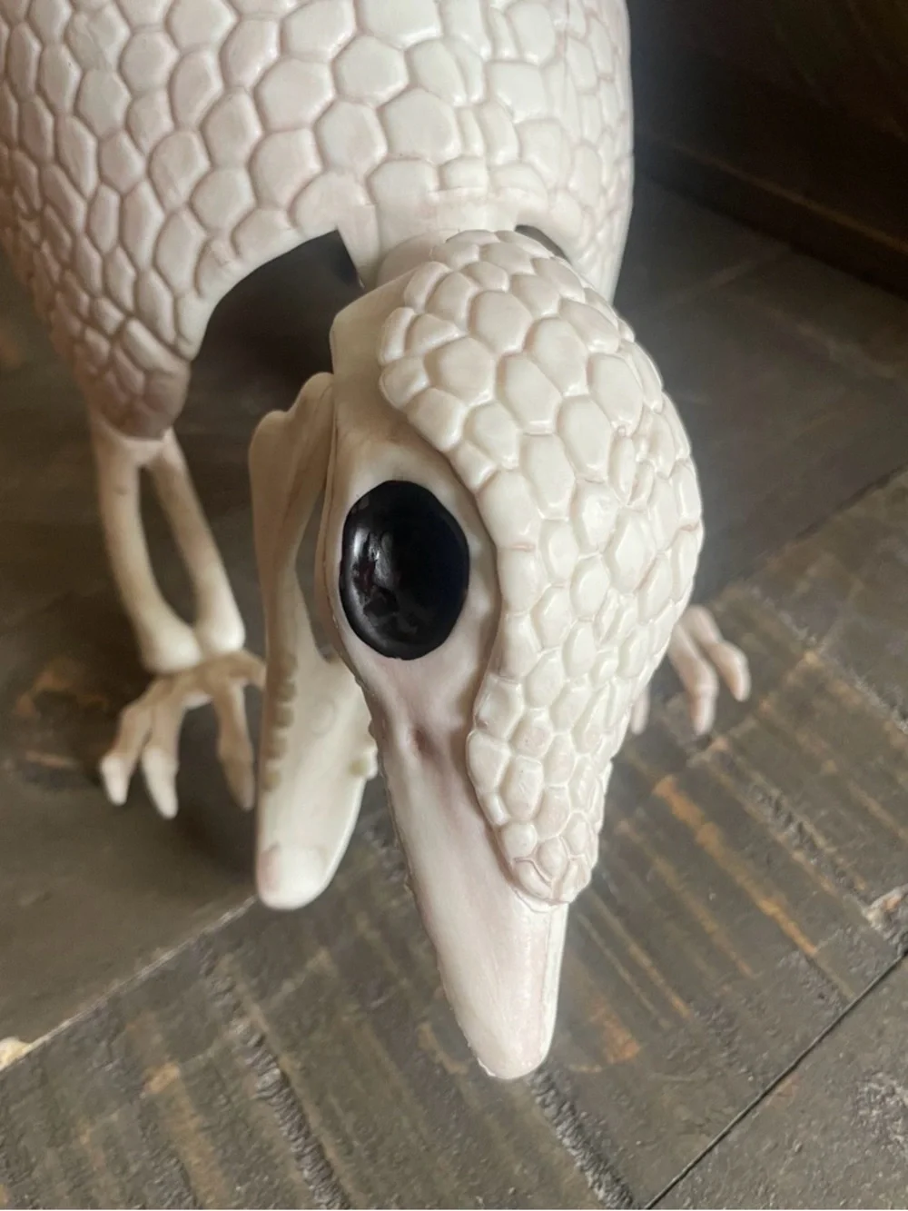Beige Armadillo Reptile Habitat Decoration - Realistic Shell Accent- faux